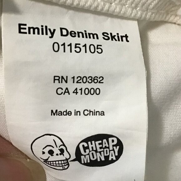 Cheap Monday Emily Denim Mini Skirt Size M - Picture 7 of 8